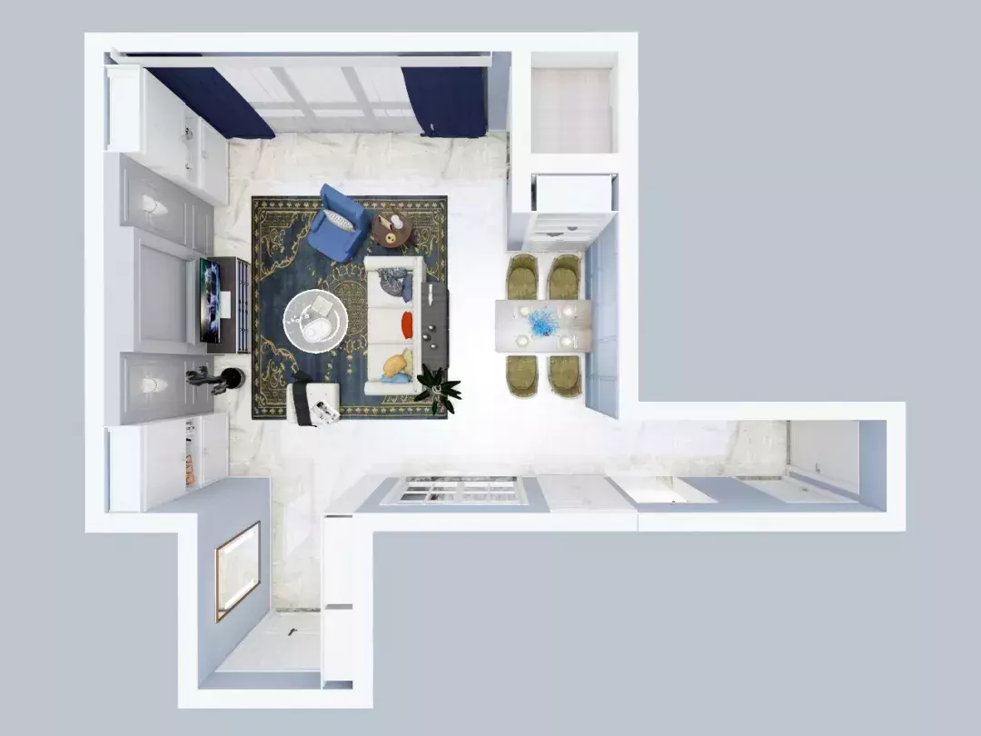 拆拆拆掉阳台, 105㎡小黑屋硬是装成了阳光大豪宅