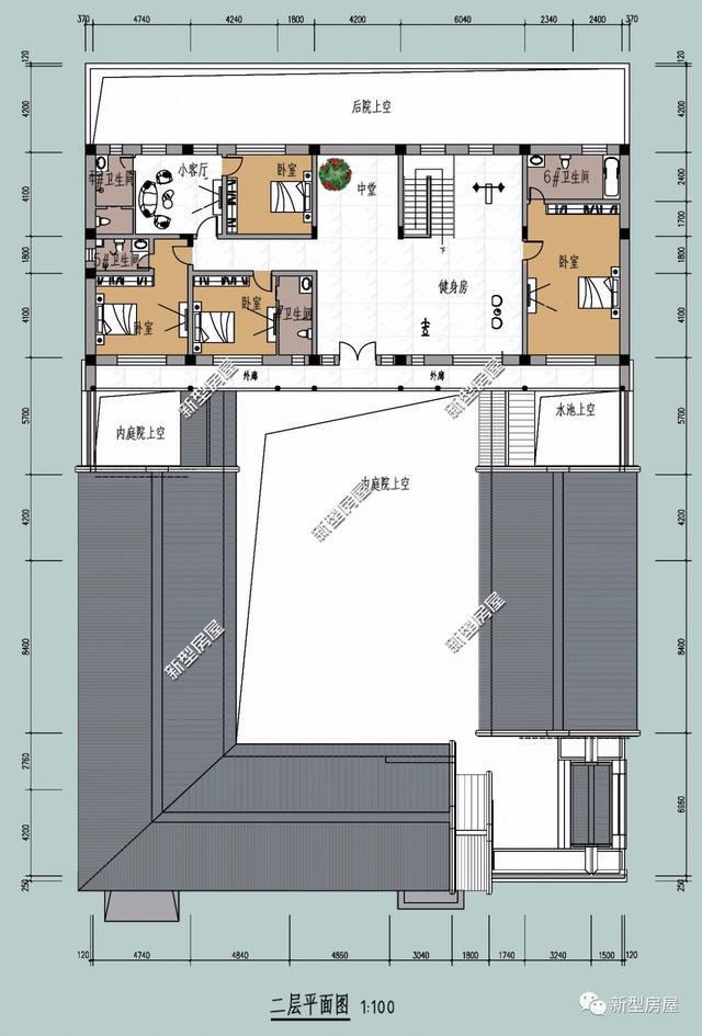 农村建房就选中式, 5套中式户型有庭有院, 随便秒掉小洋楼