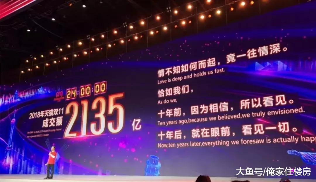 马云“双11”卖了2135亿元, 在楼市是一个什么样的量级?