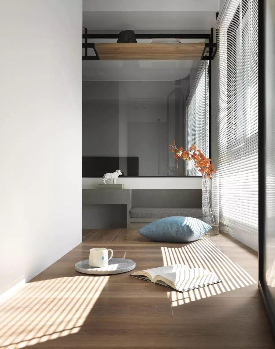 66㎡现代简约, 整体抬高的书房, 设计得真漂亮!