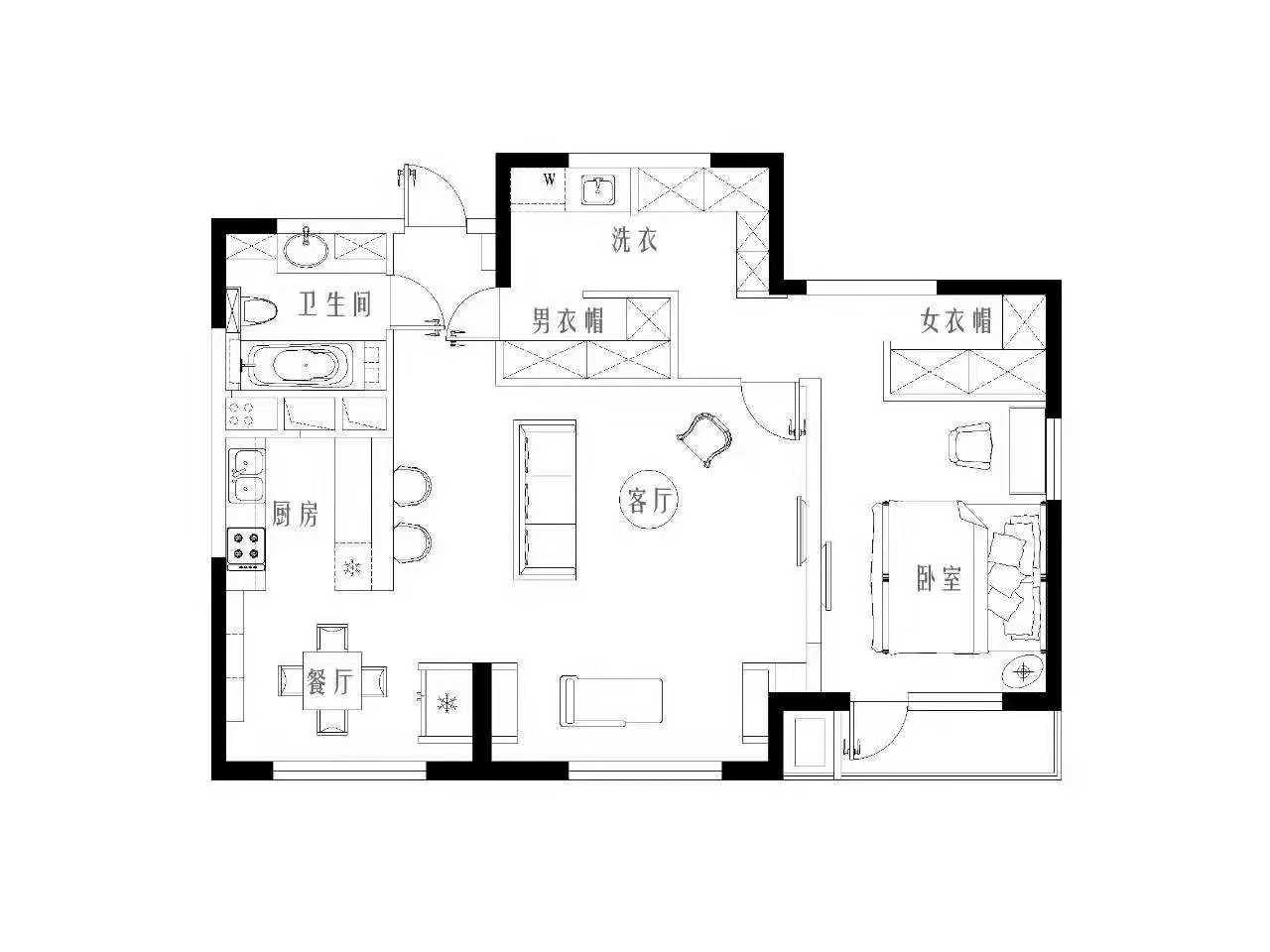 98平婚房设计, 虽没有多奢华, 但也足够有格调!