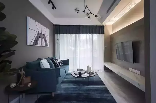72平现代北欧风小户型, 方正的房型让空间更显通透