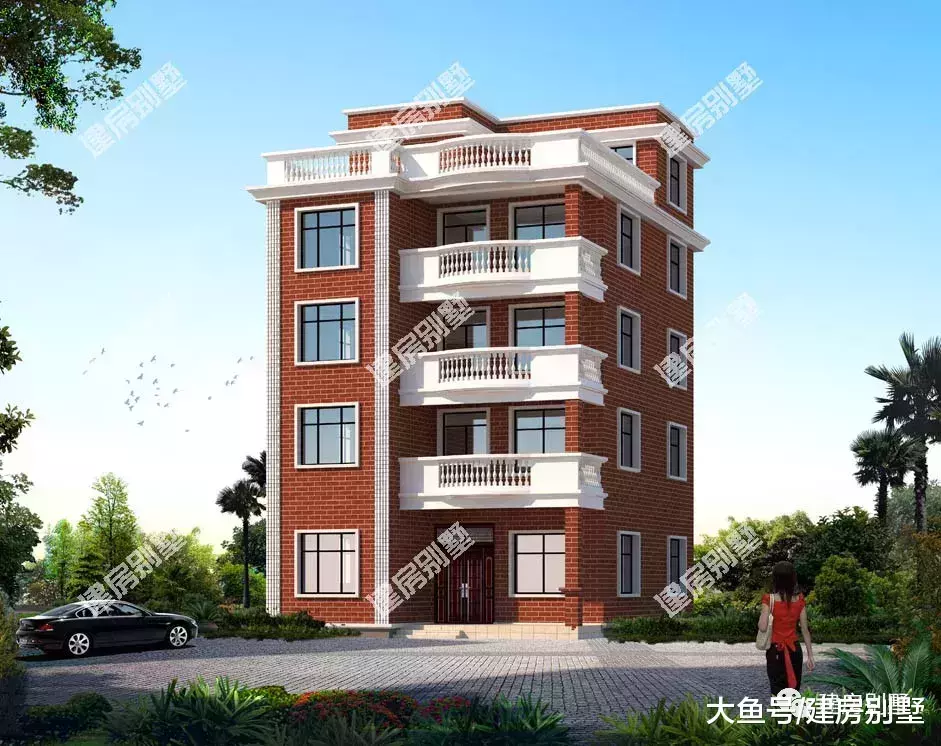 背面不设采光窗的四层住宅, 平屋顶红外墙, 美观省钱的代表