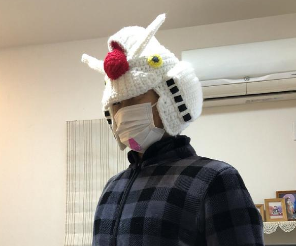 日本一贤妻给丈夫和猫咪各织了一顶高达帽子, 网友: 别人家的老婆