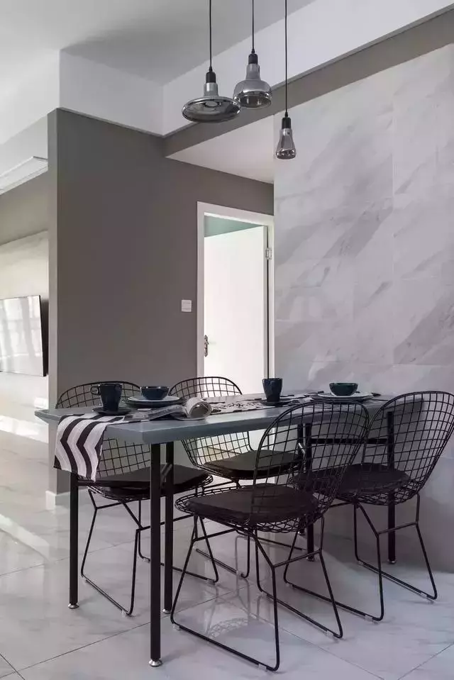 72平现代北欧风小户型, 方正的房型让空间更显通透