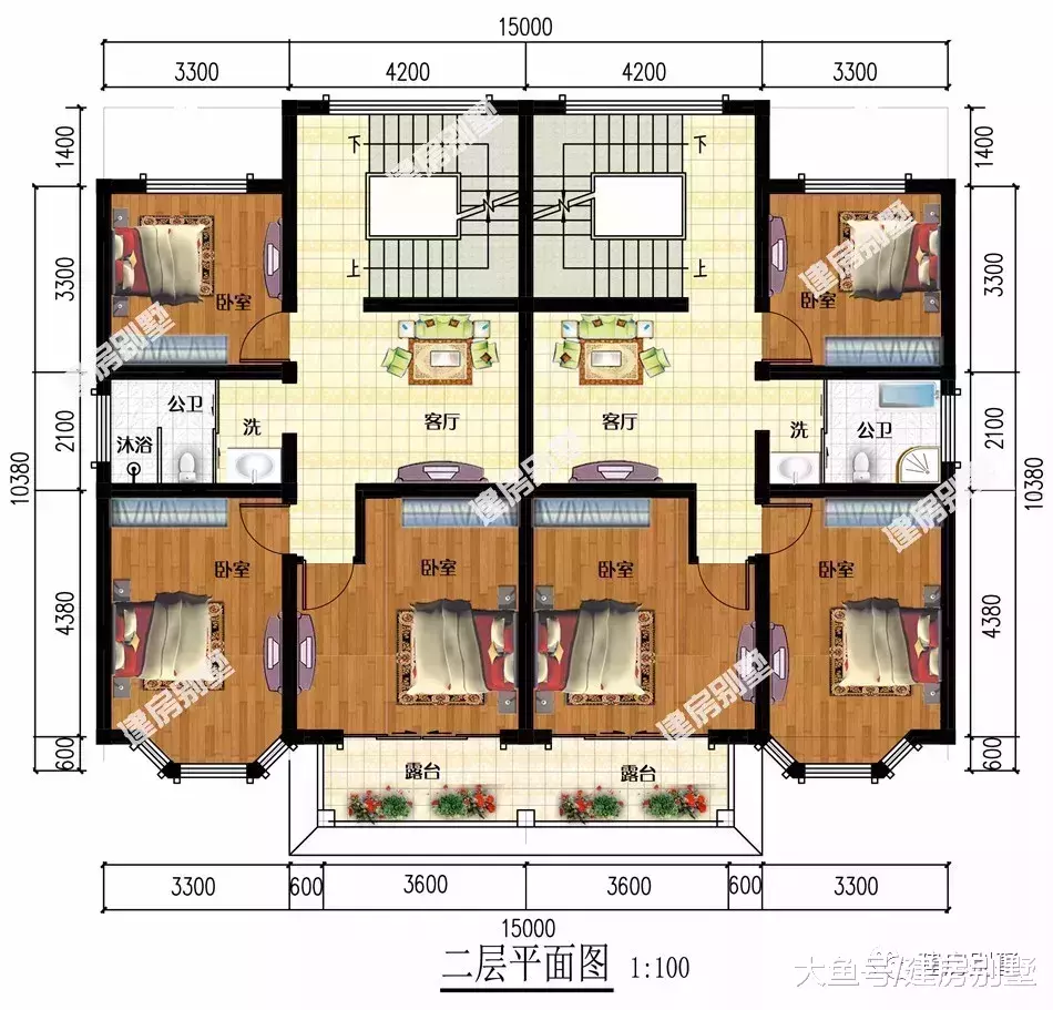 豪华兄弟双拼别墅来一栋, 兄亲弟恭最美好的表达方式