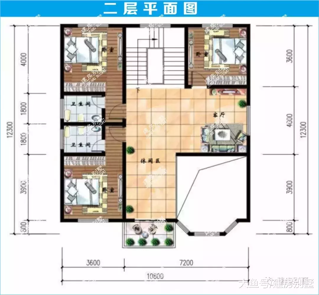 3中不同风格的农村别墅, 第二栋新中式, 造价都30多万