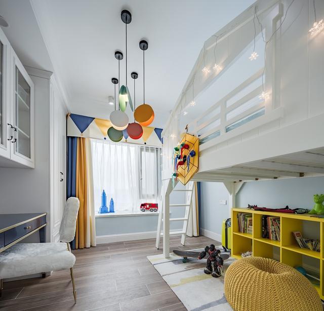 118㎡美式风格装修, 空间宽敞明亮, 看完儿童房我忍不住笑了!