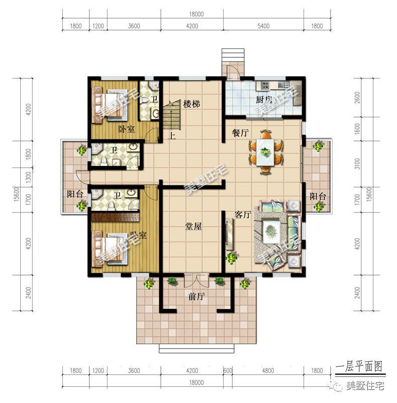 6套带堂屋农村别墅户型, 专为农村生活习惯而设计, 拿走不谢
