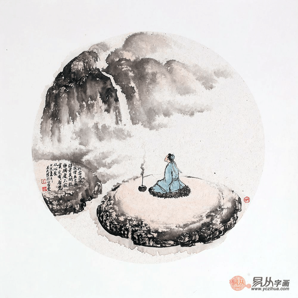 个性十足的画家吴大恺, 笔墨滋润, 点景细致有趣