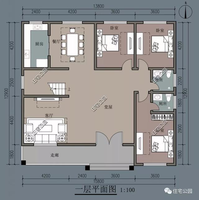 堂屋有量不生灾, 四世同堂农村别墅户型怎能没堂屋