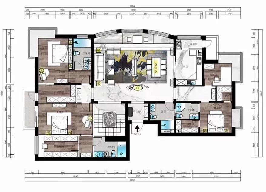 这样的设计是中国人所向往的, 沉迷于山水之间的中式之家