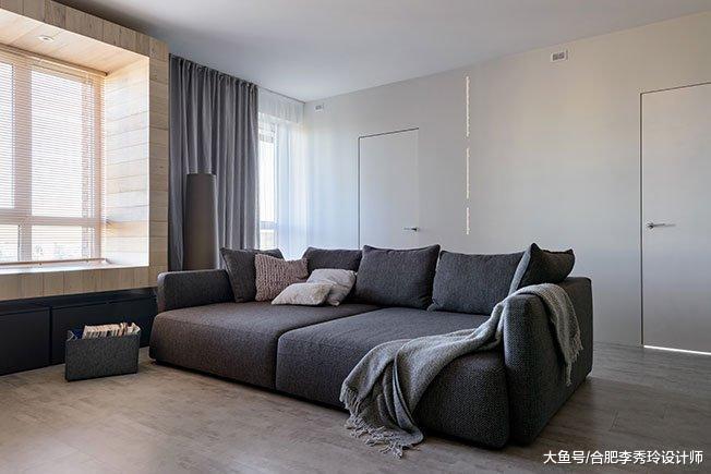 合肥126平新房, 客厅用木框做飘窗, 儿童房打通一房两用, 有创意