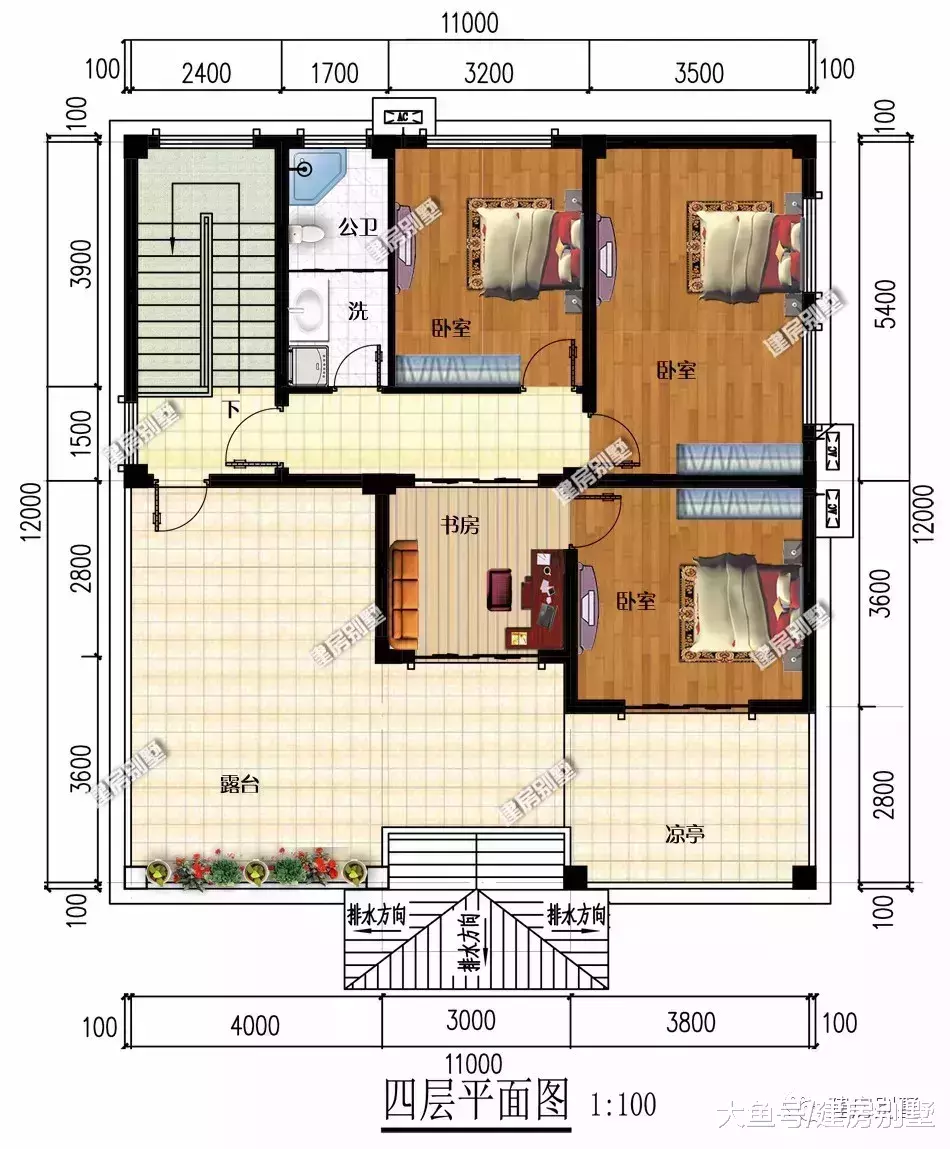 适合两兄弟建的独栋别墅, 一家两层, 爸妈也能住的很好