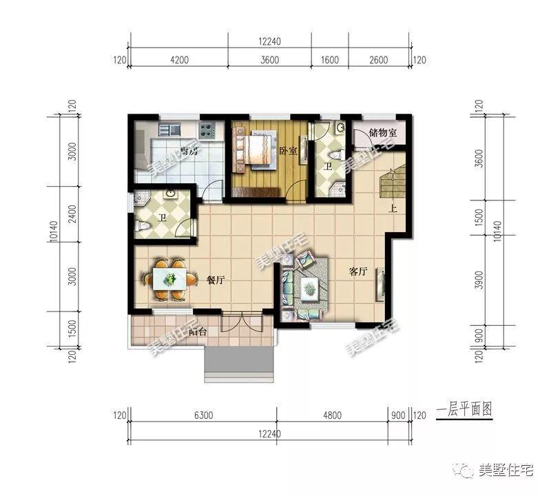 这栋二层别墅很不错, 占地115平带挑高客厅, 绝对的实力派
