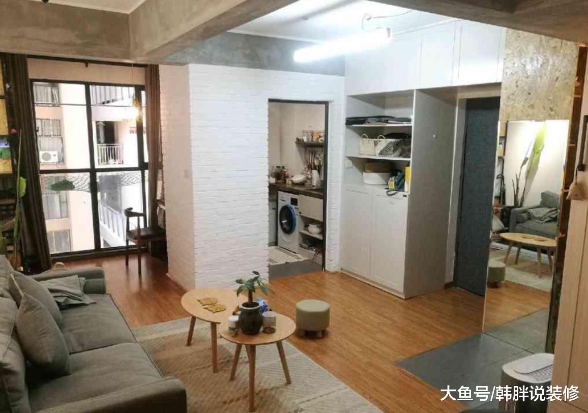 生活所迫购买50㎡小蜗居, 花3万穷装, 半毛坯装修让人眼前一亮