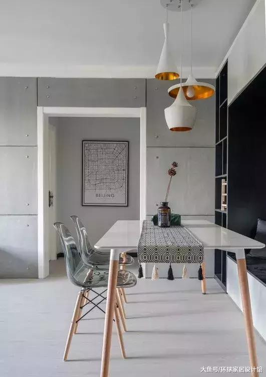 130平简约风装修, 餐厅卡座这样设计, 比多买10㎡都值!