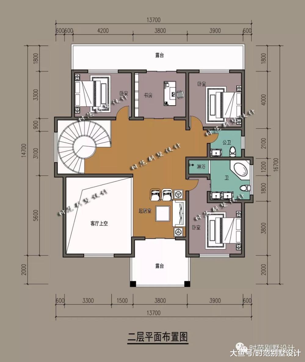 带棋牌室和书房的12X13米复式三层欧式别墅, 大气美观, 适合自建