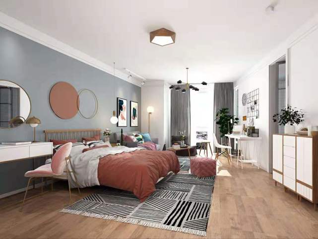 治愈系北欧风卧室装修图，清新中带着温馨，满意度很高！