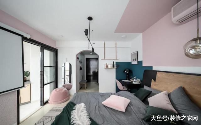 26㎡小边套改造，妹妹做了个撞色设计