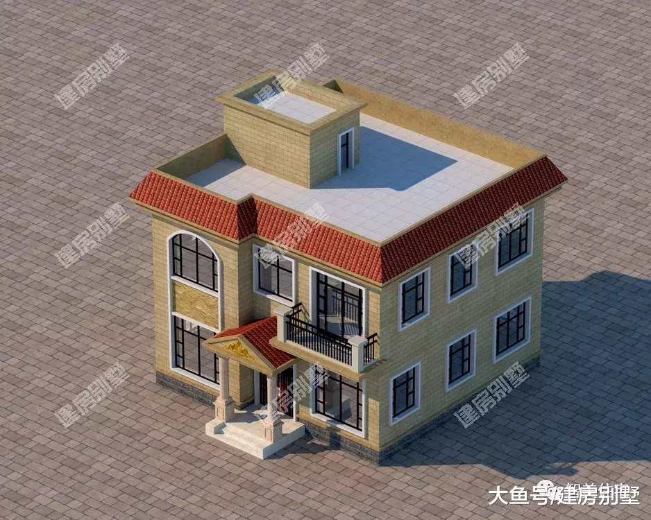 使用平屋顶的两栋农村别墅，没看过户型二，就别急着建房