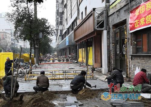 南昌象山北路街景改造春节前完工(图)