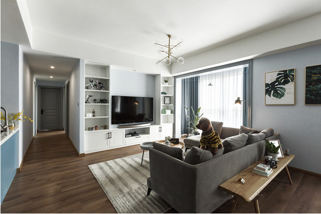 200㎡北欧，用气质蓝打造不动声色的美~