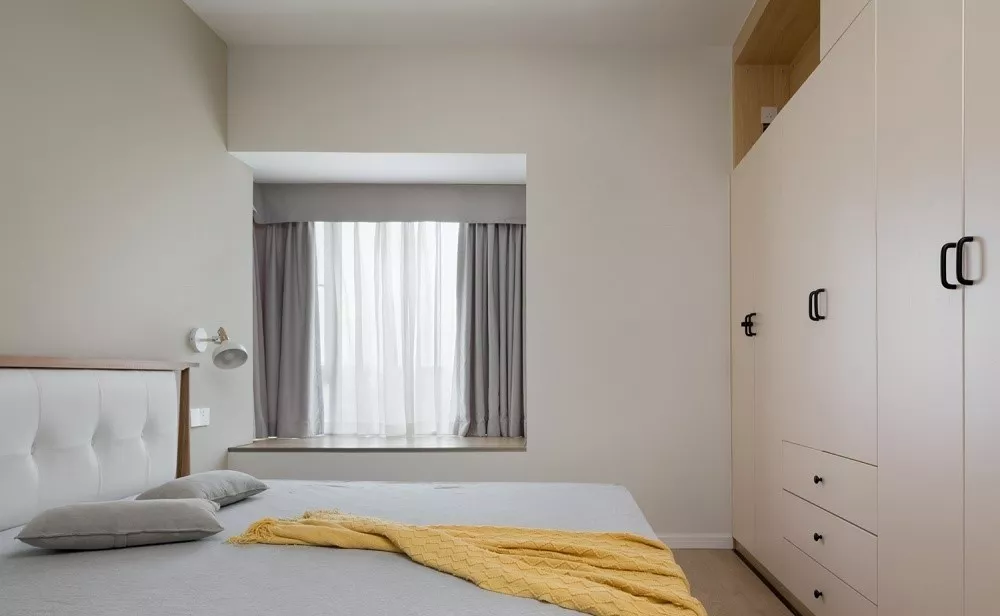 100㎡简约北欧风格装修效果图，马卡龙清新蓝横厅设计超赞！