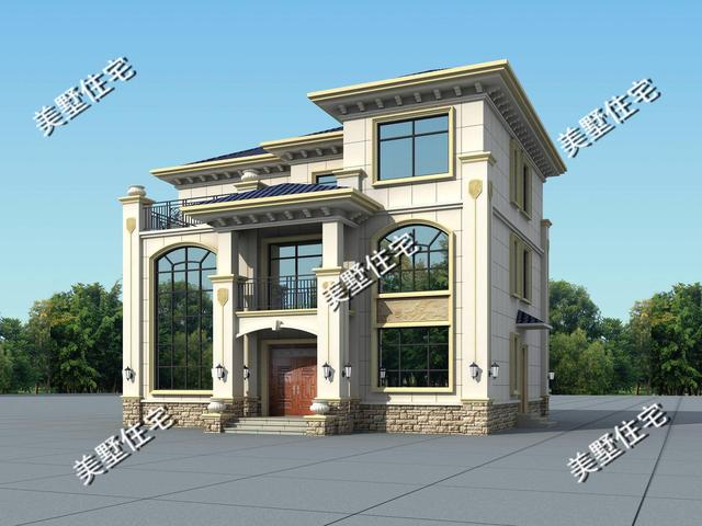 14.96*12.76三层农村别墅，主体建造50万，同村的看了都羡慕死了