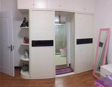 ?头次见有人把卫生间装在柜子里，了解完才知实用，太聪明了