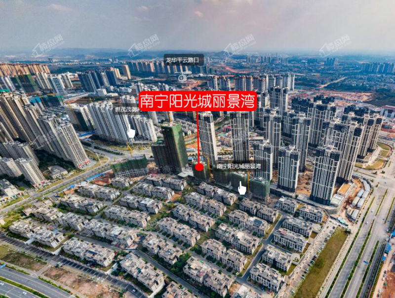 南宁龙岗热盘工程进度航拍! 8盘将落架/4盘将交房/3新盘刚动工......