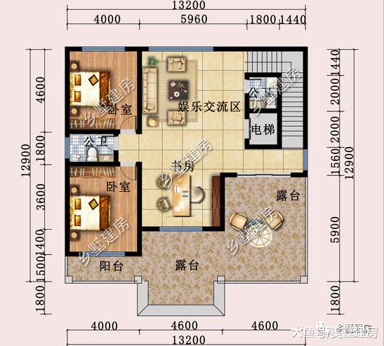 13x13米农村别墅，内设神龛和地下室，提升一家人居住品质！