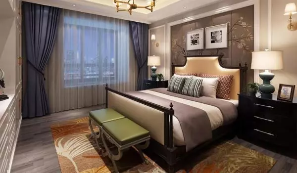 轻奢优雅的美式乡村卧室，让夜色变得更撩人！