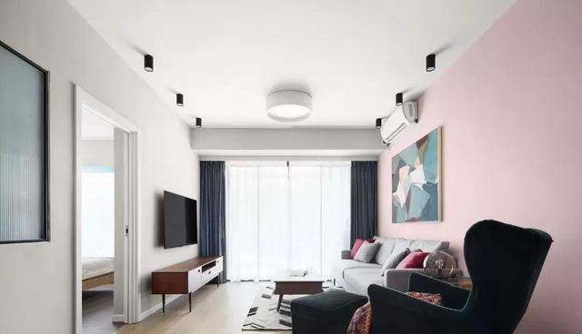 精致浪漫的北欧婚房设计，主卧的床头背景墙甚是好看！