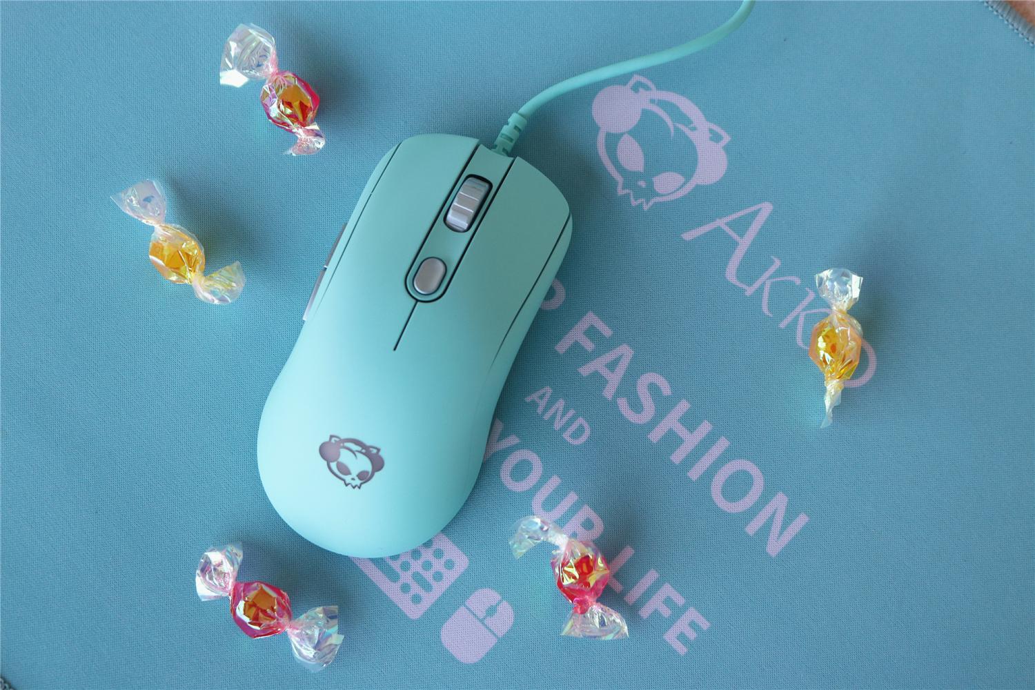 小清新鼠标，Akko AG325薄荷蓝游戏鼠标&鼠标垫开箱