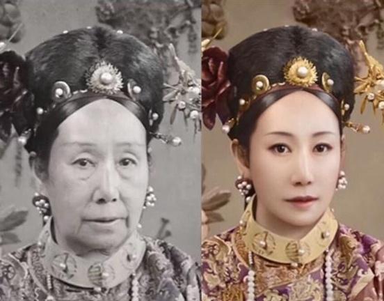 假如慈禧太后出现在彩照中，会是什么效果？年轻的复原图太美了！