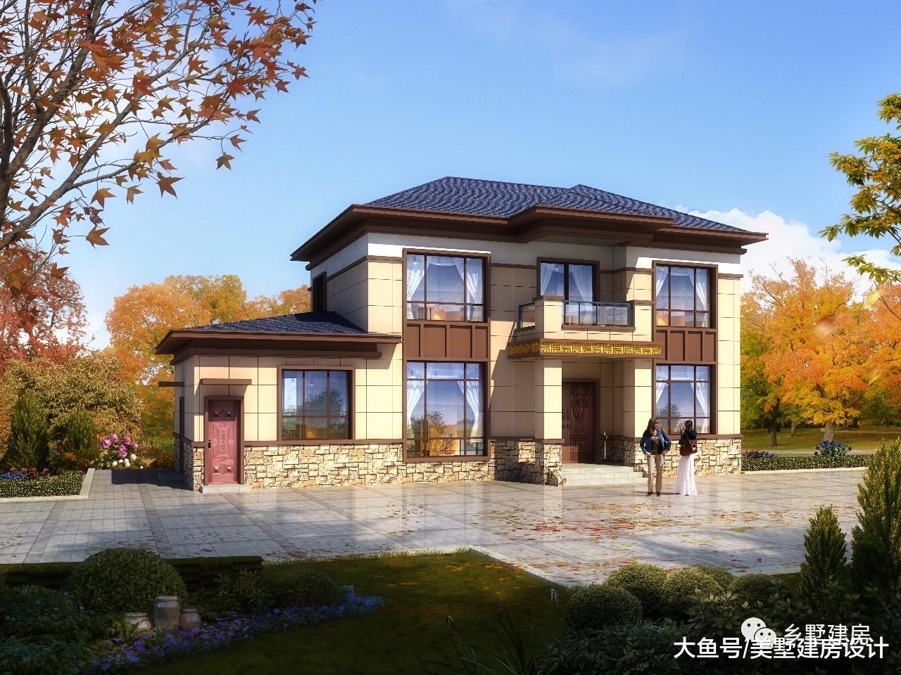 18X10米简欧二层别墅，主体造价22万就能打造一个温馨的家