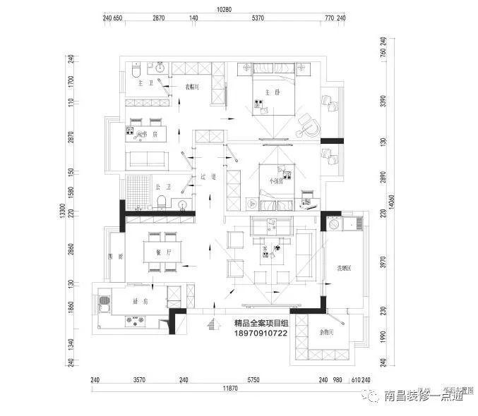 127平三居室做新中式真是太完美, 都羡慕我有大套房-国贸天悦装修