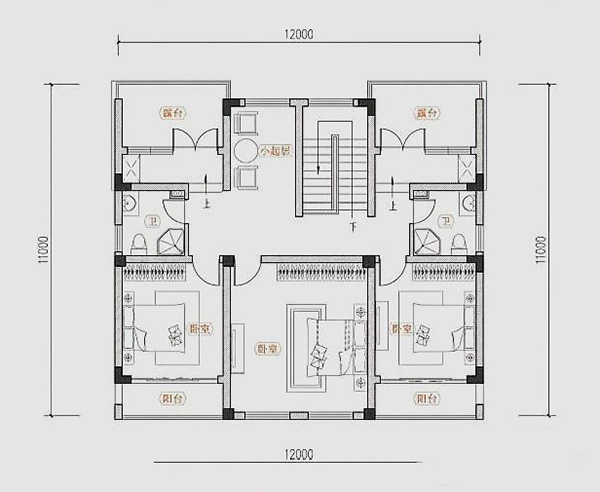 12x11M小占地中式别墅, 房间超多娱乐休闲设施完备, 在农村也不怕无聊