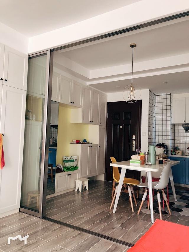 马卡龙色彩的北欧, 6米长的大壁柜被朋友说太傻, 完工后效果杠杠