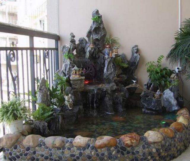 阳台装修空出2平米，设计成阳台鱼池，转运聚财完美炫爆朋友圈