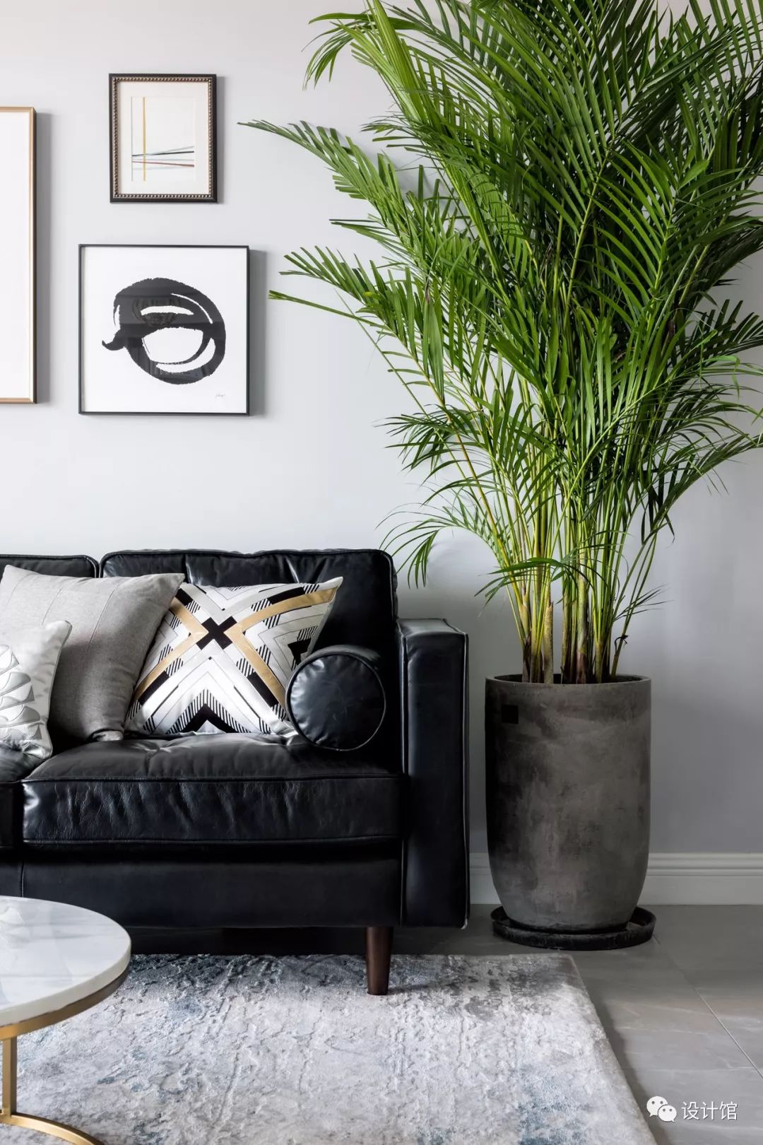 126㎡现代美式，蓝灰色的轻奢