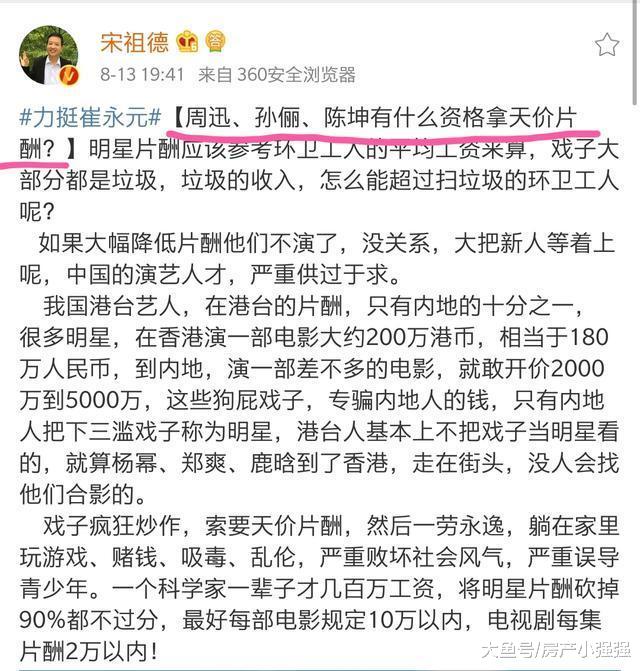 演員高價夢破碎, 以往過億的片酬, 如今限價5000萬