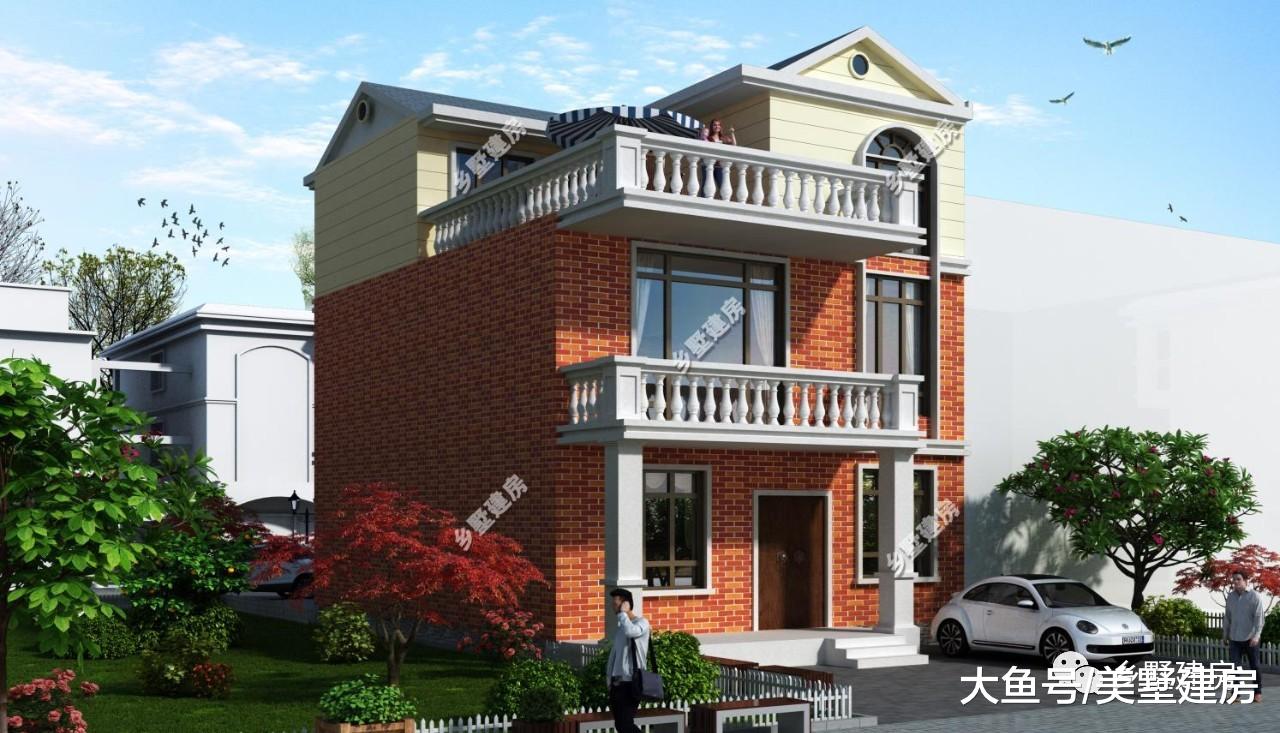 9米小开间建起三层大别墅，现代风格，引领自建房新潮流！