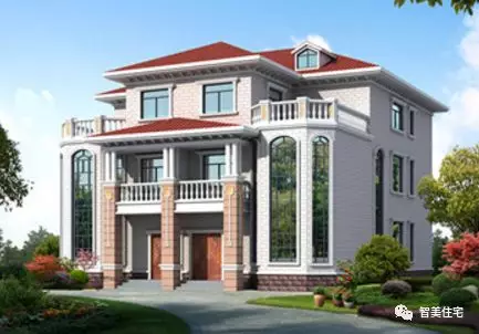 十款双拼别墅的外观效果图，欧式、中式和现代风格都有
