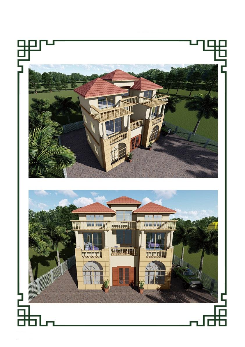 多套二层轻钢别墅效果图，你觉得哪套更合适？