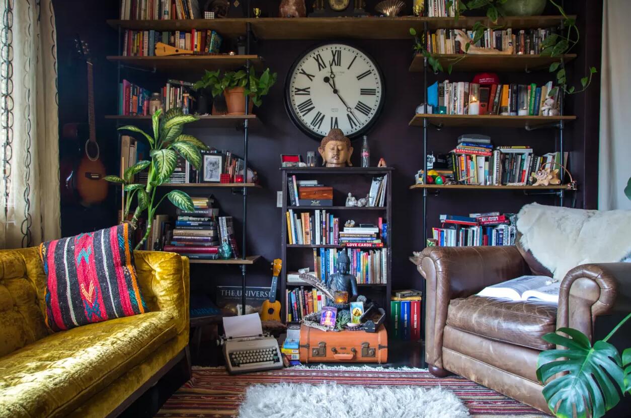 旧木桩做茶几，旧木板做调料架，112㎡的合肥房，木质材料用到了极致！