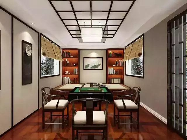 278㎡中式小別墅，客廳高檔石材很大氣，根雕茶室也別具韻味！