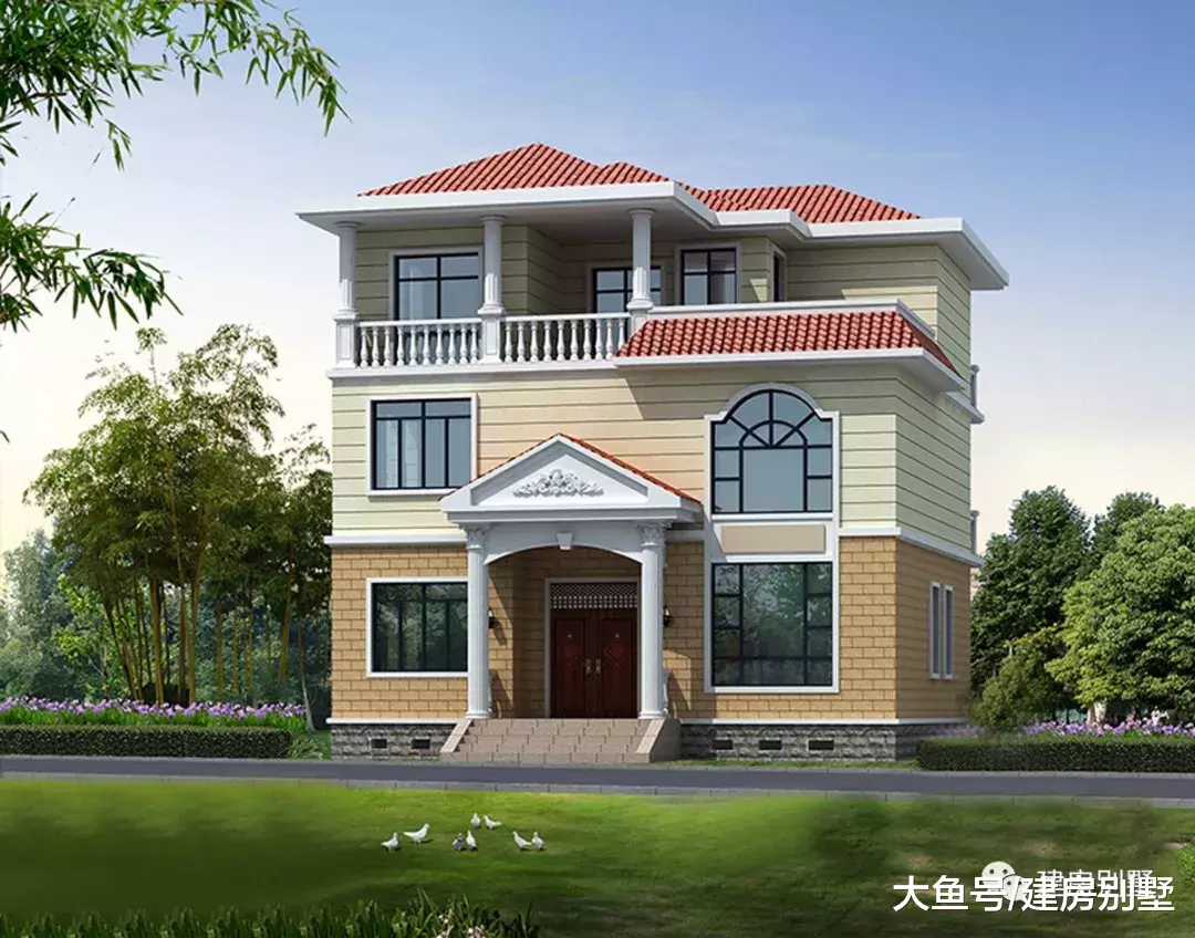 两栋宽11米多的农村别墅，简单点的户型建的人更多