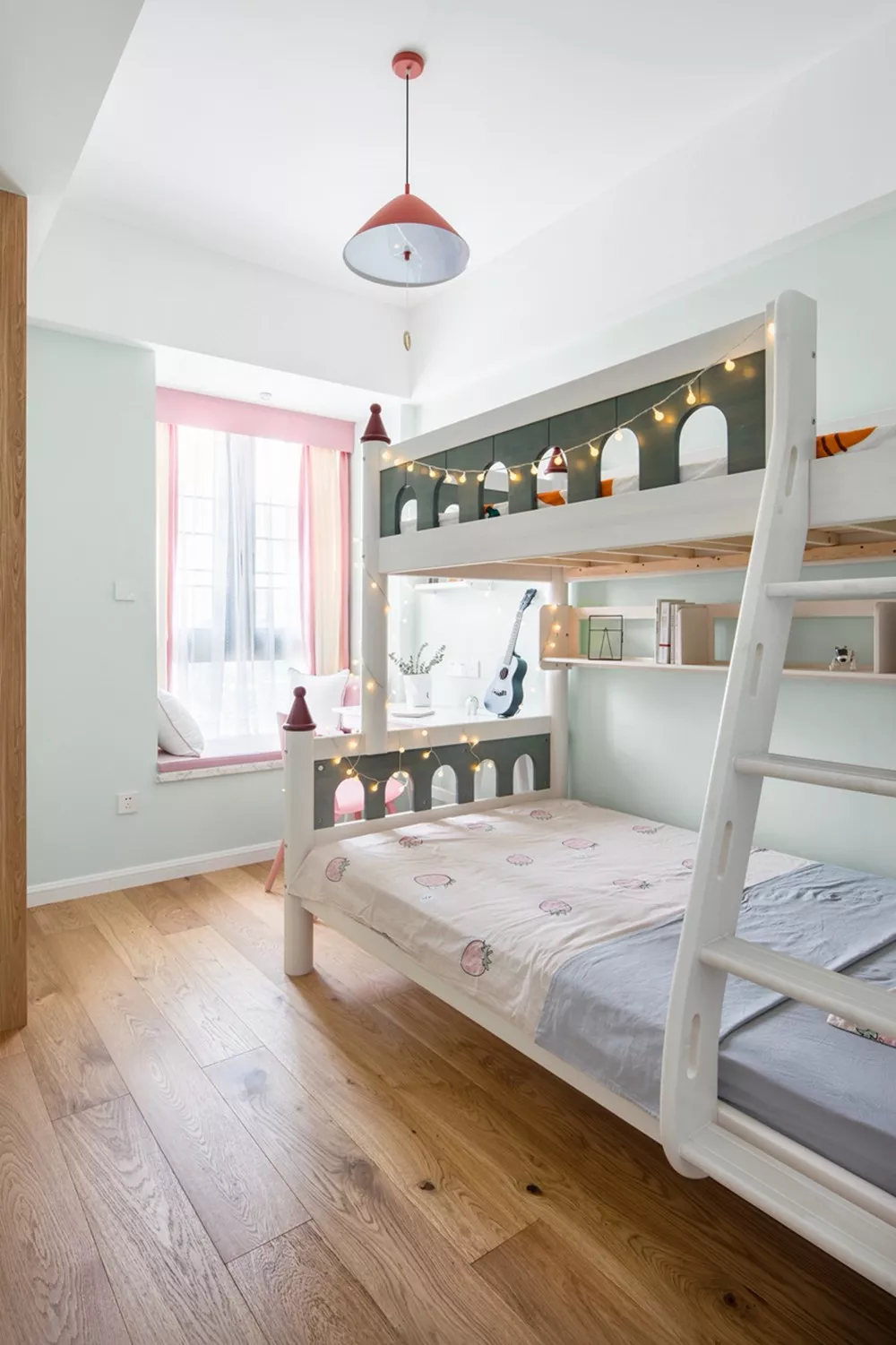 89平北欧小三房 小书房改成客房+书房 还有入户花园